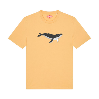 blue whale organic cotton t-shirt yellow