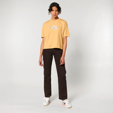 cherry blossom boxy t-shirt model