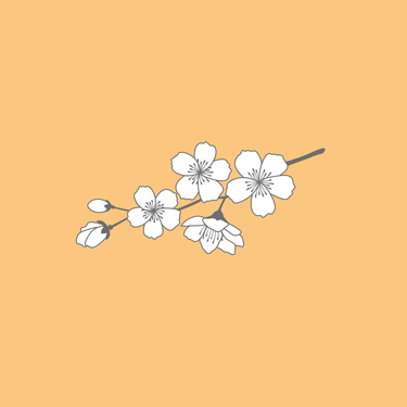cherry blossom t-shirt detail