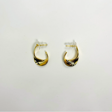 crescent hoop earrings