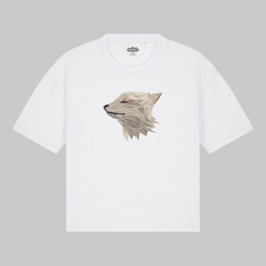 geometric fox boxy tee