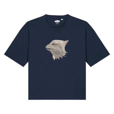 organic cotton geometric fox t-shirt
