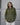 women's olive green linen shirt worn by a model