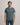 model wearing stone blue crew neck t-shirt