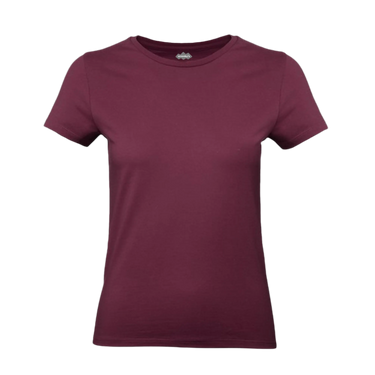 Women's vintage crew neck burgundy t-shirt