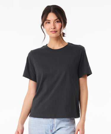 Women's heavy dark grey boxy t-shirt