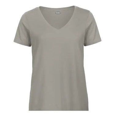 women's V-neck organic cotton grey t-shirt