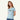 model (5'7") wearing size M, blue whale vintage crew neck cotton t-shirt