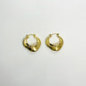 crescent hanging loop earrings
