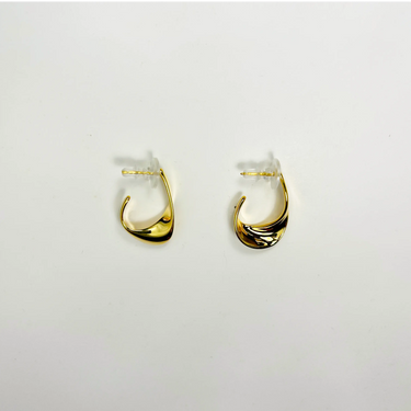 crescent hoop earrings