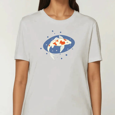 koi fish classic tee detail