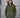 women's olive green linen shirt worn by a model