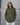 women's olive green linen shirt worn by a model