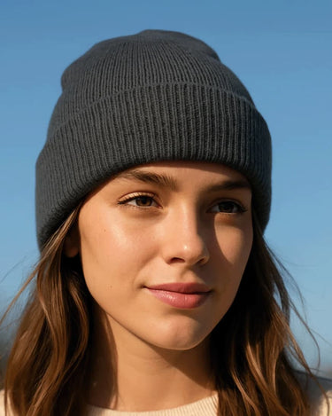 organic cotton graphite beanie