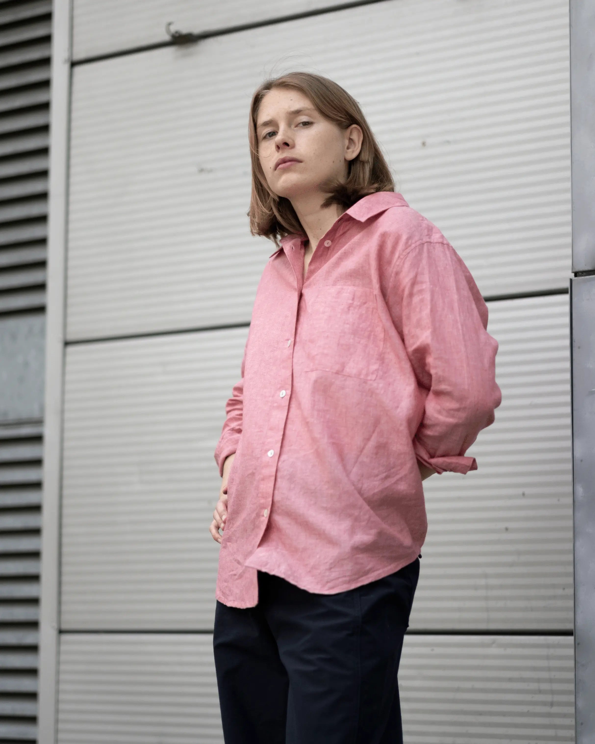 Coral Pink Linen Shirt for Women Relaxed Fit | Wrenbys 16 Coral Pink Linen Shirt for Women Relaxed Fit | Wrenbys 16