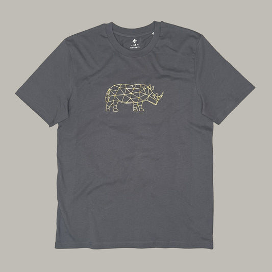 Geometric Rhino T-Shirt Grey