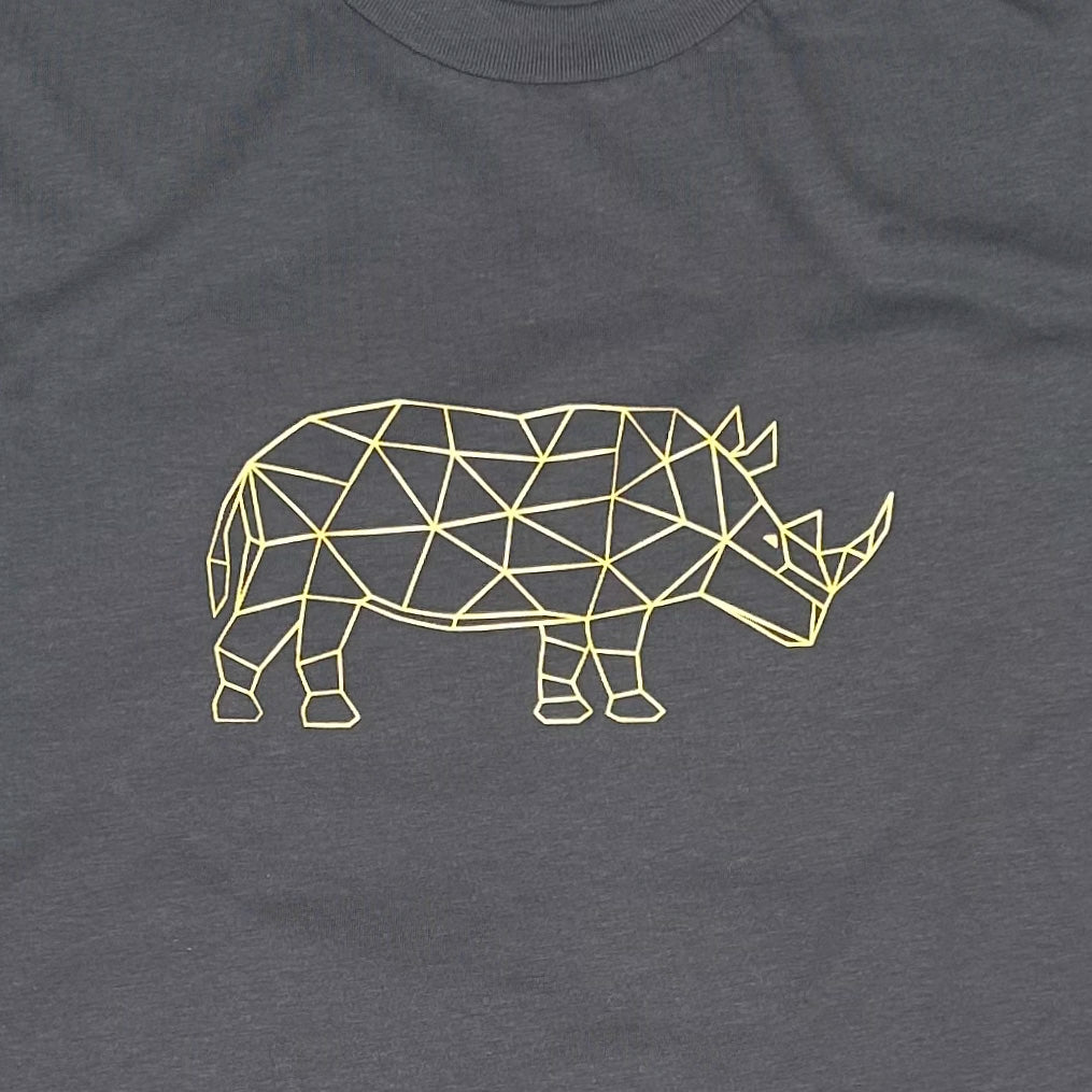 Geometric Rhino T-Shirt Grey