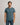 model wearing stone blue crew neck t-shirt