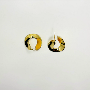 twisted oval hoop earrings