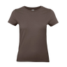 women's brown V-neck cotton t-shirt