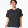 Women's heavy dark grey boxy t-shirt