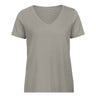 women's V-neck organic cotton grey t-shirt