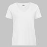 women's V-neck organic cotton white t-shirt